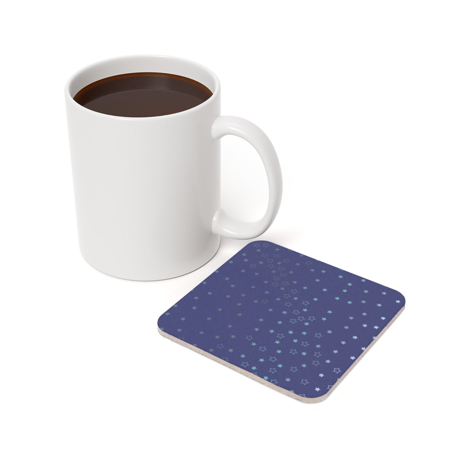 Blue Starfall Coaster – Celestial Blue Star Drink Coaster, Night Sky Galaxy-Inspired Table Accessory