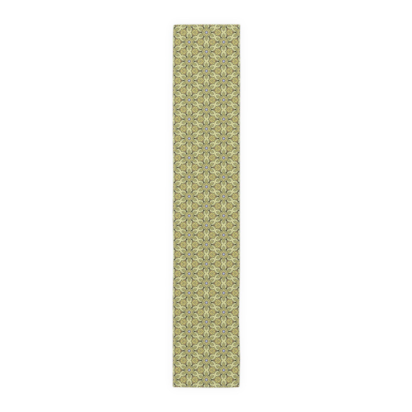 Retro Yellow Flowers Table Runner – Geometric Floral Dining Room & Kitchen Decor