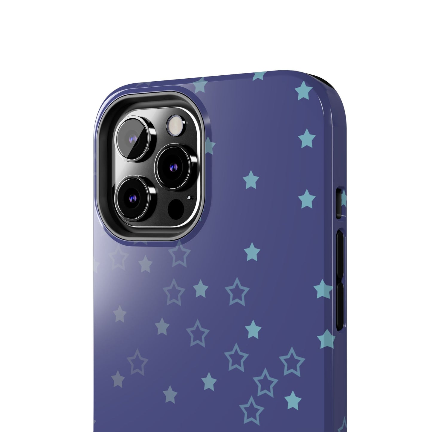 Blue Starfall Tough Phone Case – Celestial Blue Star Cover, Galaxy-Inspired Night Sky iPhone Accessory