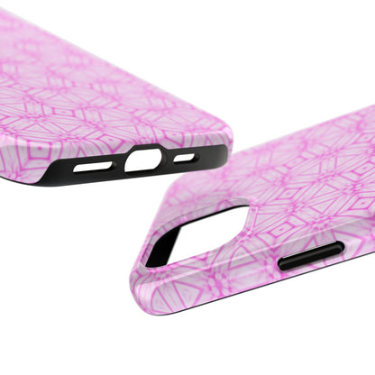 Cherry Blossom Patchwork Tough Case – Sakura Floral Pink Spring Floral Pattern Phone Case for Samsung Galaxy and iPhone