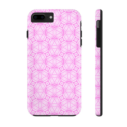 Cherry Blossom Patchwork Tough Case – Sakura Floral Pink Spring Floral Pattern Phone Case for Samsung Galaxy and iPhone