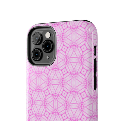 Cherry Blossom Patchwork Tough Case – Sakura Floral Pink Spring Floral Pattern Phone Case for Samsung Galaxy and iPhone