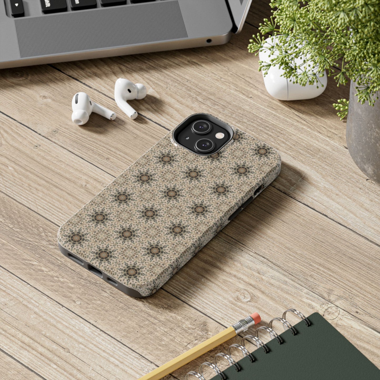 Desert Suns Phone Case – Boho Neutral Sun Pattern, Beige Aesthetic Protective Case for iPhone & Android