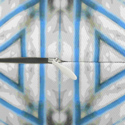 Blue Pollen Path Lumbar Pillow - Kaleidoscope Throw Cushion for Modern Boho or Nordic Decor