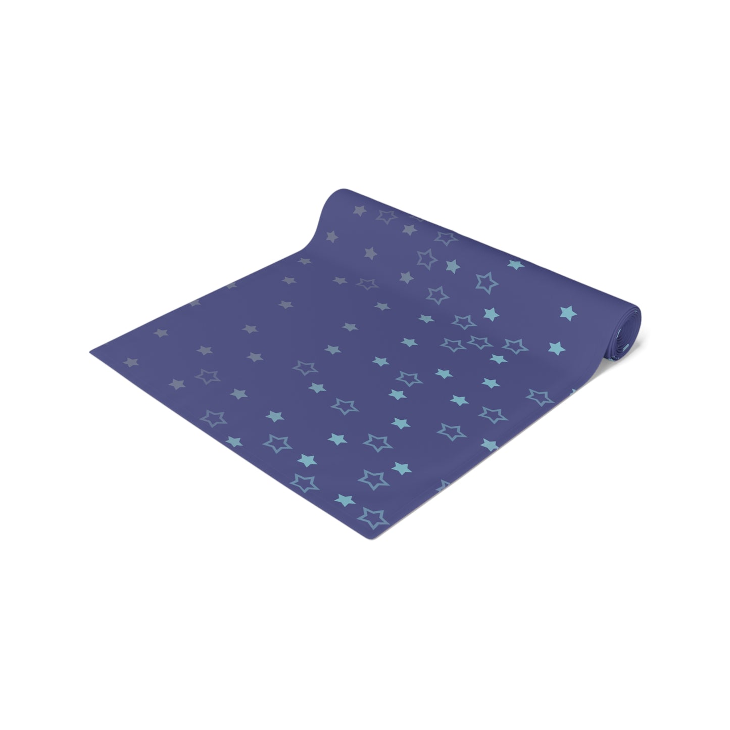 Blue Starfall Table Runner – Celestial Night Sky Decor, Blue Star Table Accent for Dining or Events