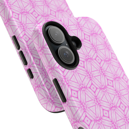 Cherry Blossom Patchwork Tough Case – Sakura Floral Pink Spring Floral Pattern Phone Case for Samsung Galaxy and iPhone