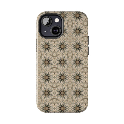Desert Suns Phone Case – Boho Neutral Sun Pattern, Beige Aesthetic Protective Case for iPhone & Android