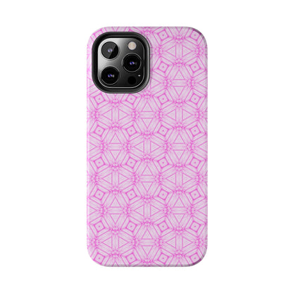 Cherry Blossom Patchwork Tough Case – Sakura Floral Pink Spring Floral Pattern Phone Case for Samsung Galaxy and iPhone