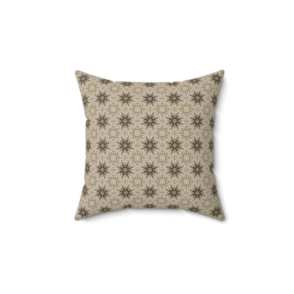 Desert Suns Square Pillow – Boho Desert Sun Throw Pillow, Southwestern Modern Decor Accent