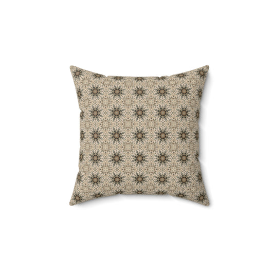 Desert Suns Square Pillow – Boho Desert Sun Throw Pillow, Southwestern Modern Decor Accent