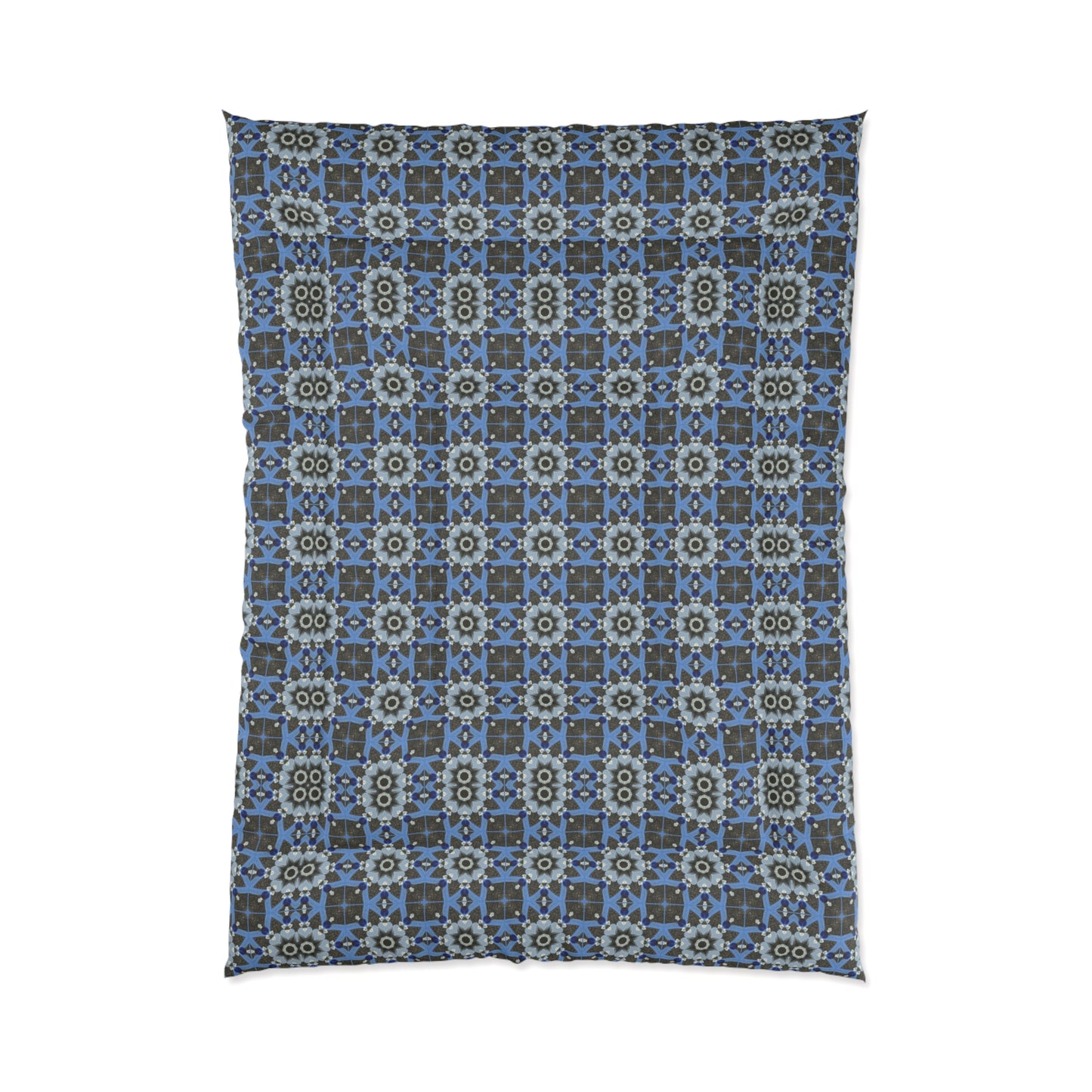 Blue Quilt Pattern Comforter – Colorful Geometric Bedding for Modern Bedrooms