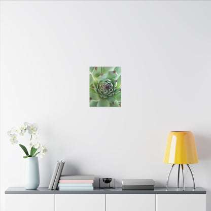 green and red tip succulent canvas