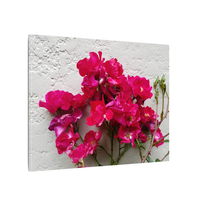Bougainvillea canvas art piece with architectural texture