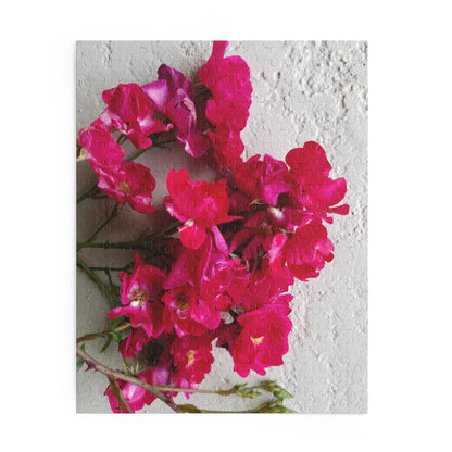 Bougainvillea Against White Stucco Wall Puzzle – Mediterranean Floral Jigsaw, Cottagecore Botanical Art Puzzle