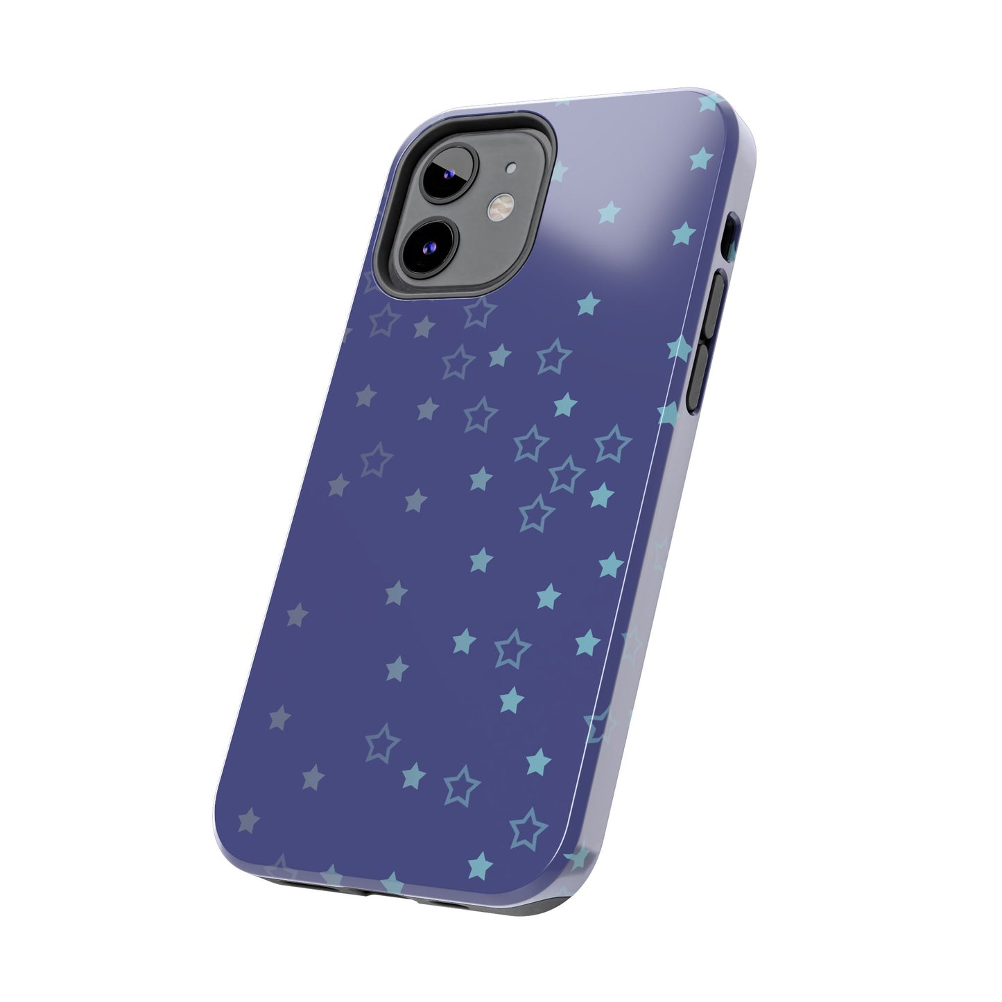 Blue Starfall Tough Phone Case – Celestial Blue Star Cover, Galaxy-Inspired Night Sky iPhone Accessory
