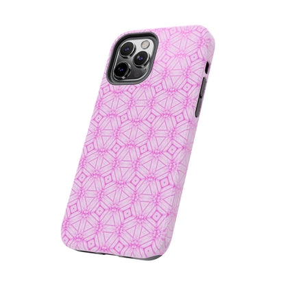 Cherry Blossom Patchwork Tough Case – Sakura Floral Pink Spring Floral Pattern Phone Case for Samsung Galaxy and iPhone