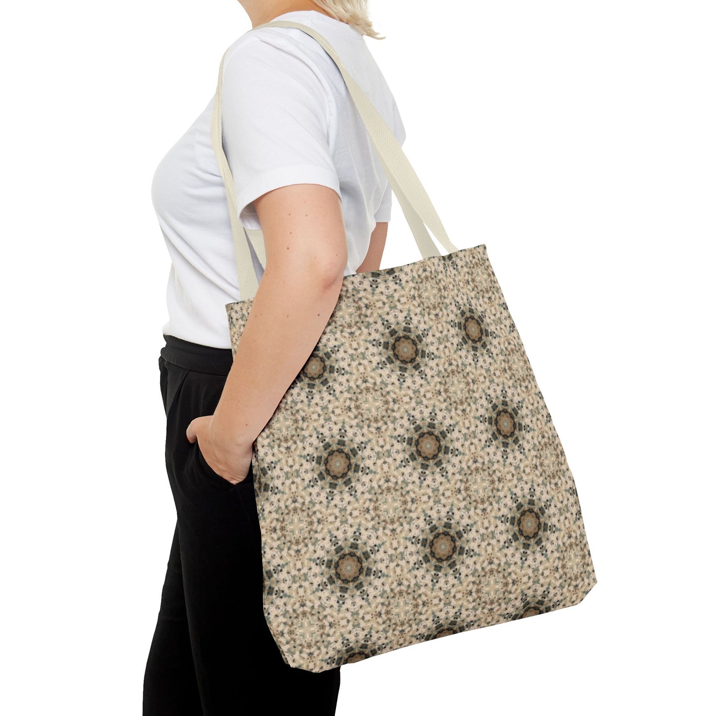Desert Suns Tote Bag – Boho Desert Sun Pattern, Southwestern Earth-Tone Minimalist Carryall