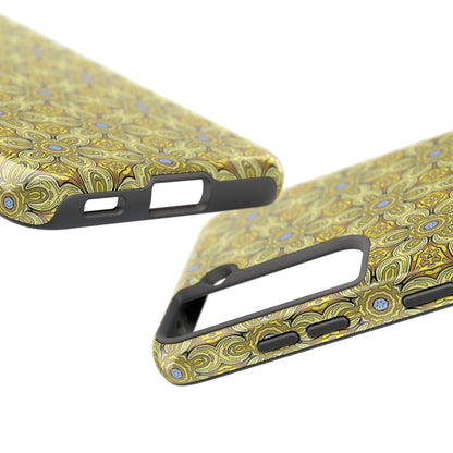 Retro Yellow Flowers Pattern Phone Case – Vibrant Geometric Floral Design for iPhone & Samsung