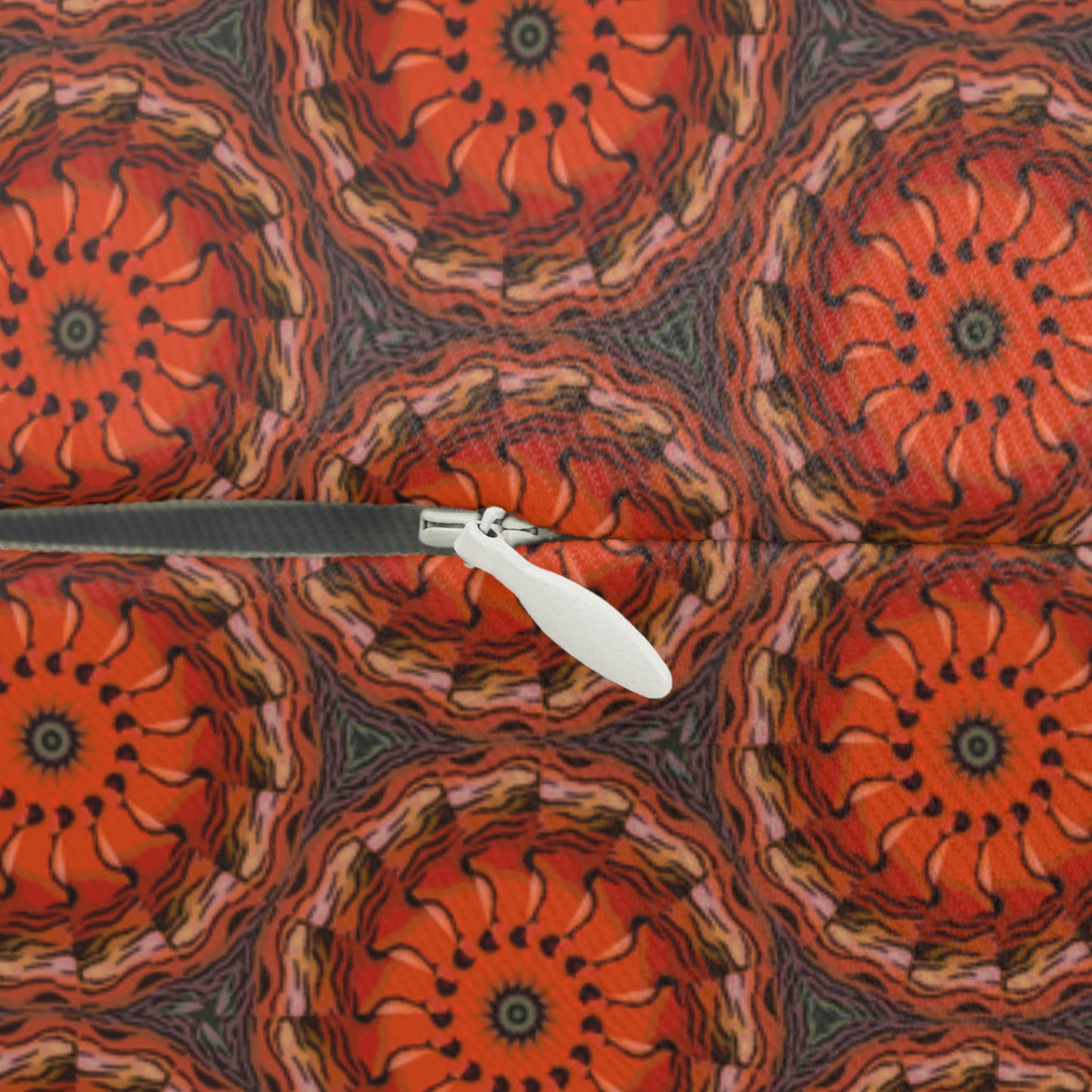 Sun God Mandala Lumbar Pillow – Boho Geometric Throw Pillow for Cozy Modern or Eclectic Home Decor