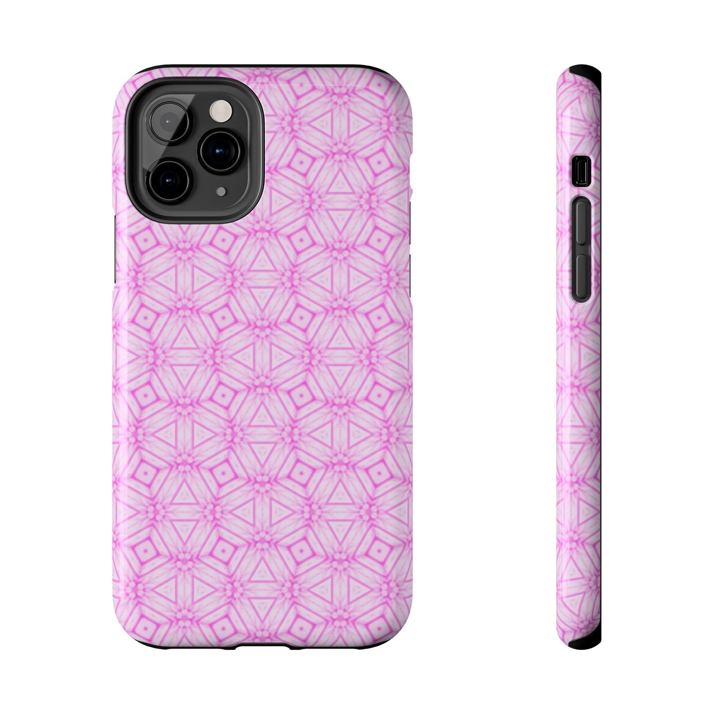 Cherry Blossom Patchwork Tough Case – Sakura Floral Pink Spring Floral Pattern Phone Case for Samsung Galaxy and iPhone