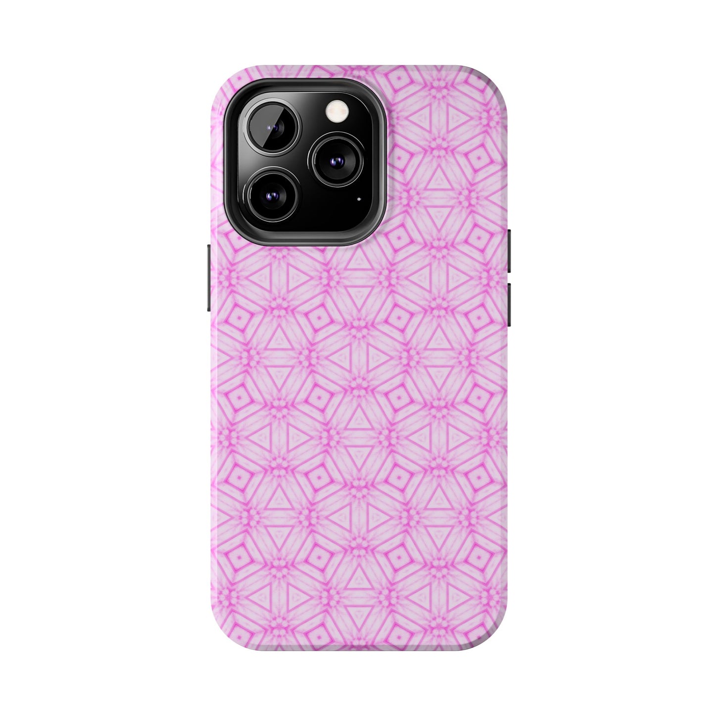 Cherry Blossom Patchwork Tough Case – Sakura Floral Pink Spring Floral Pattern Phone Case for Samsung Galaxy and iPhone