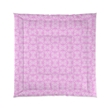 Cherry Blossom Patchwork Comforter - Queen Sakura Floral Bedding, Japanese Cherry Blossom Design