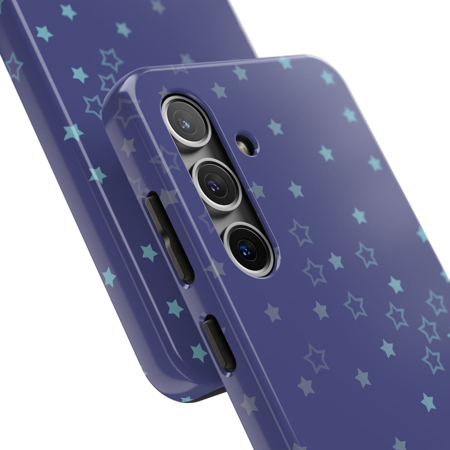 Blue Starfall Tough Phone Case – Celestial Blue Star Cover, Galaxy-Inspired Night Sky iPhone Accessory