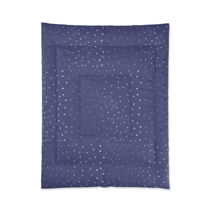 Blue Starfall Comforter – Blue Star Bedding, Celestial Night Sky Comforter, Galaxy-Inspired Bedroom Decor