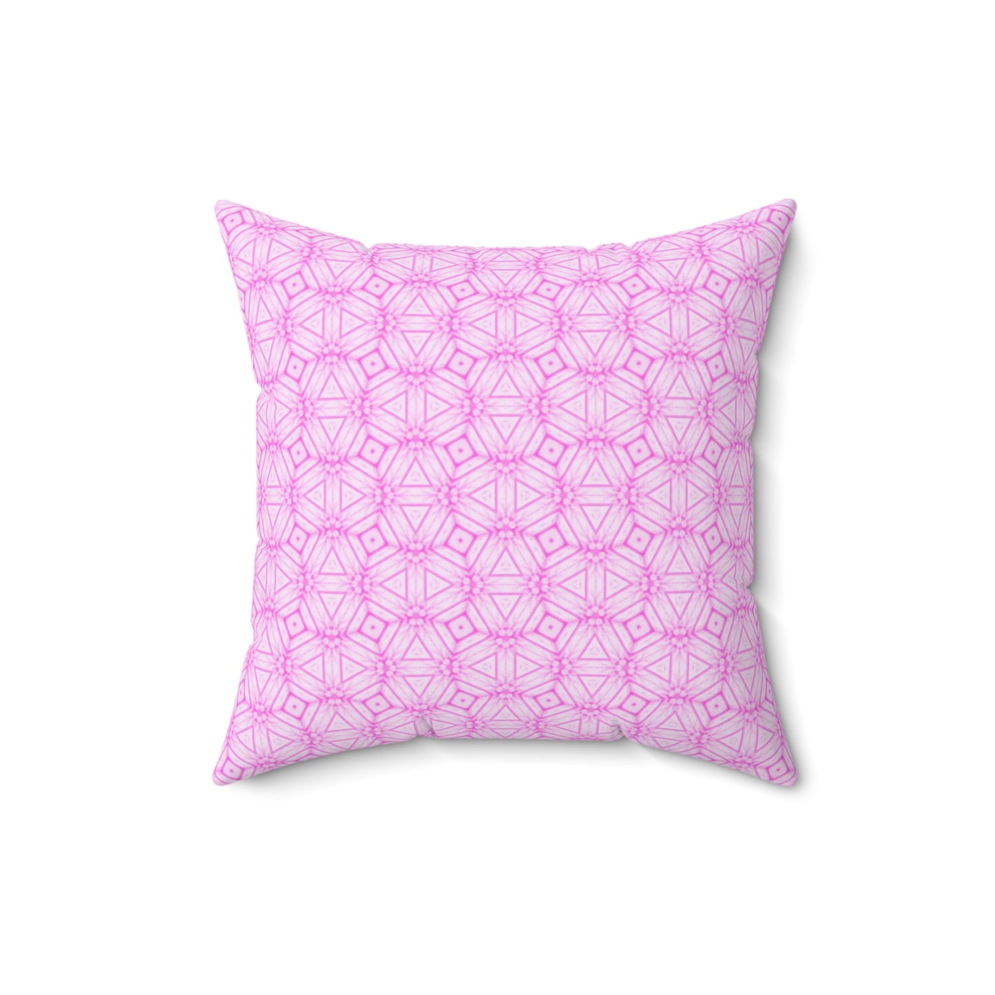 Cherry Blossom Patchwork Square Pillow – Sakura Floral Decorative Cushion, Pink Cherry Blossom Art