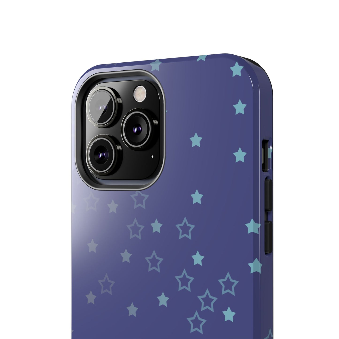 Blue Starfall Tough Phone Case – Celestial Blue Star Cover, Galaxy-Inspired Night Sky iPhone Accessory