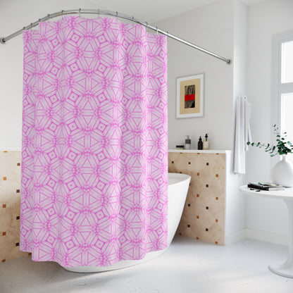 Cherry Blossom Patchwork Shower Curtain – Sakura Floral Bathroom Decor, Japanese Cherry Blossom Design