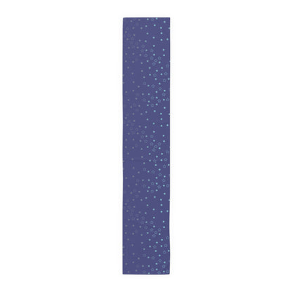 Blue Starfall Table Runner – Celestial Night Sky Decor, Blue Star Table Accent for Dining or Events