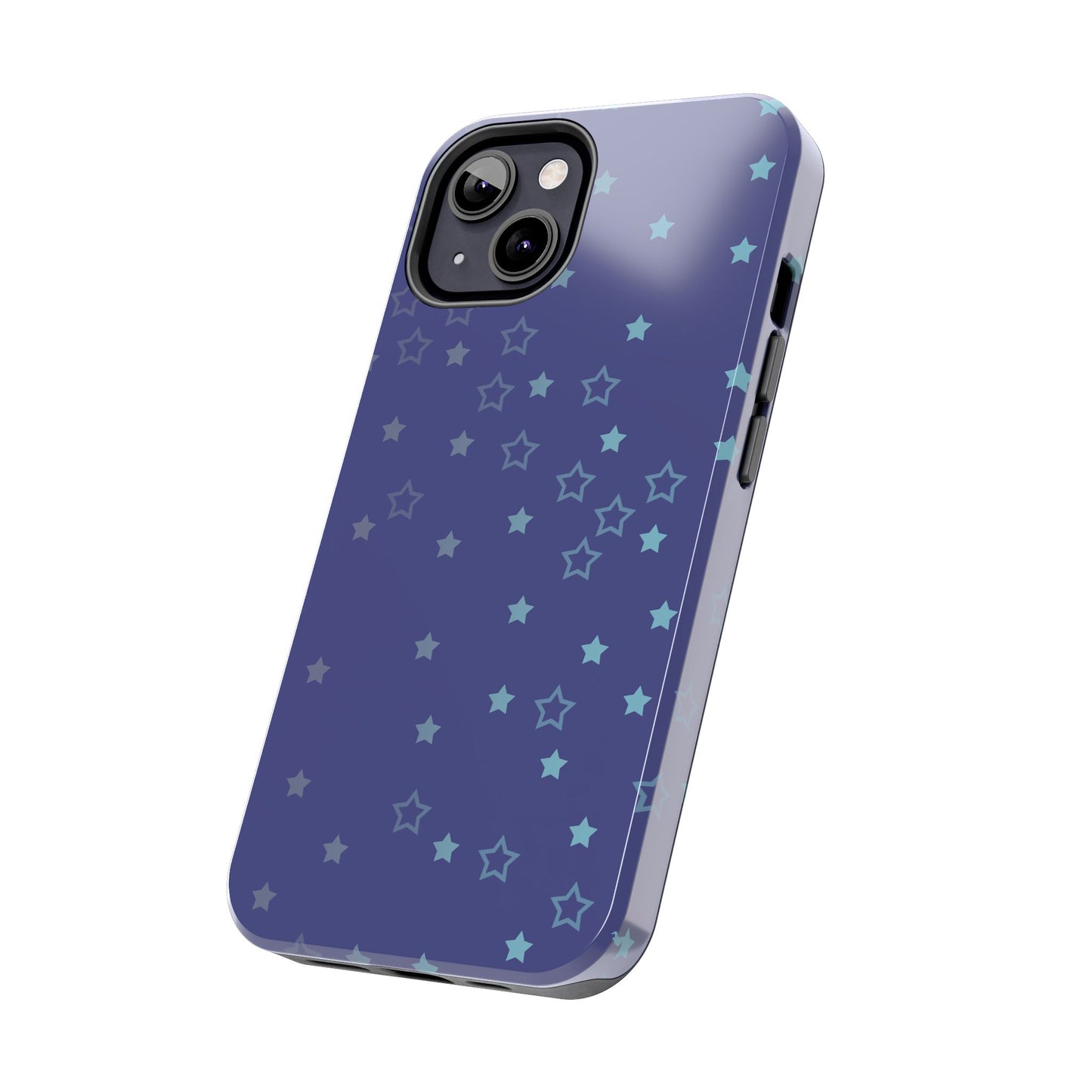 Blue Starfall Tough Phone Case – Celestial Blue Star Cover, Galaxy-Inspired Night Sky iPhone Accessory