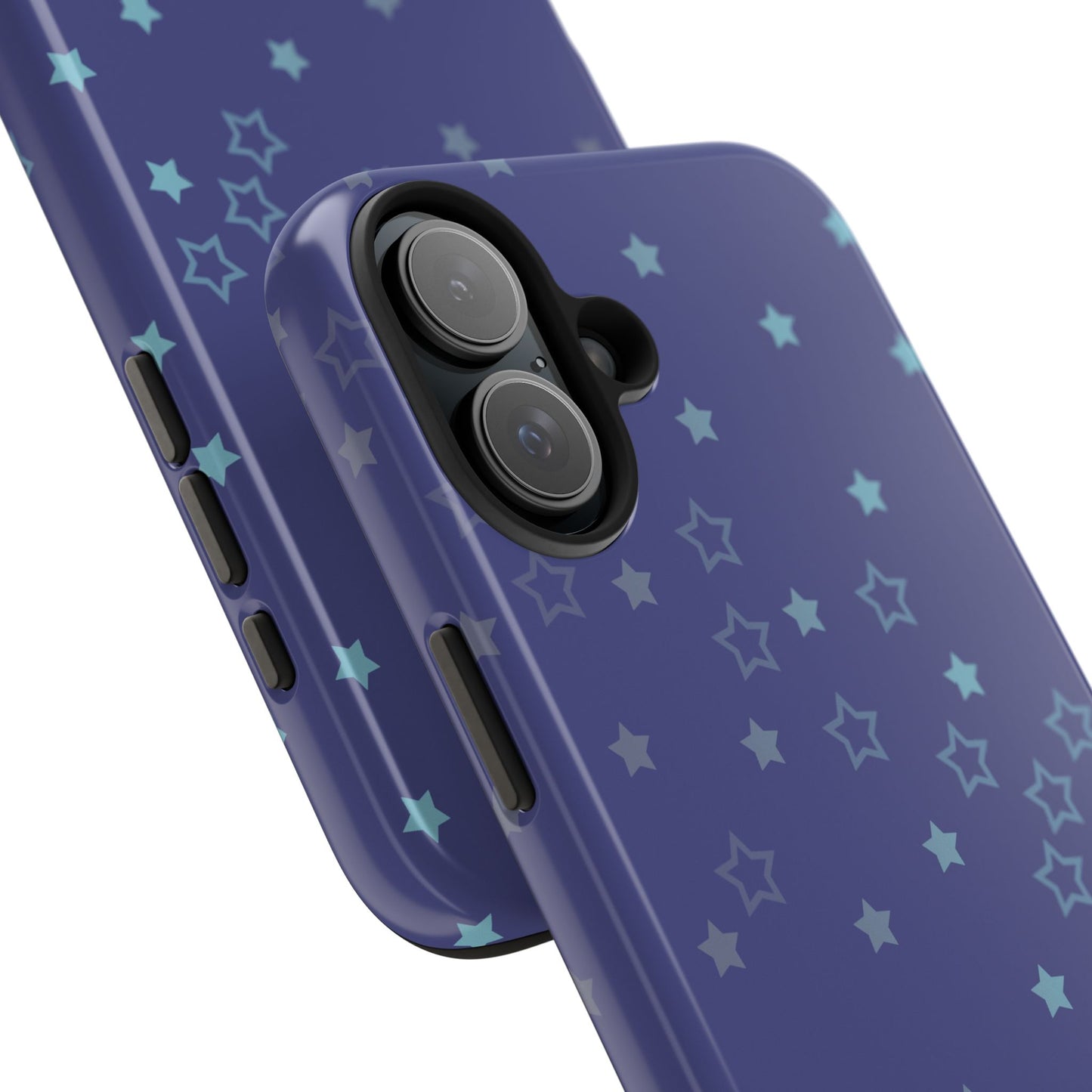 Blue Starfall Tough Phone Case – Celestial Blue Star Cover, Galaxy-Inspired Night Sky iPhone Accessory