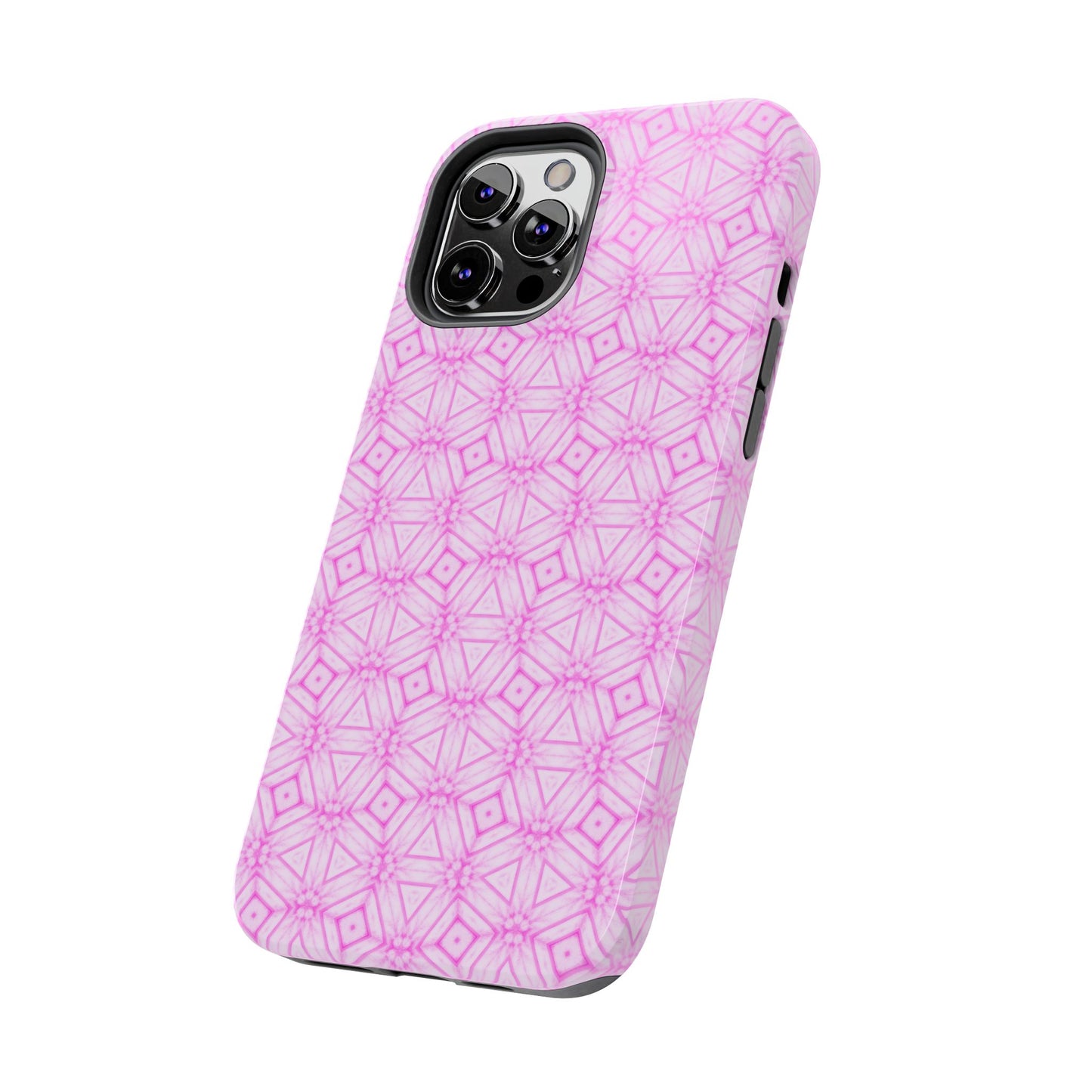 Cherry Blossom Patchwork Tough Case – Sakura Floral Pink Spring Floral Pattern Phone Case for Samsung Galaxy and iPhone