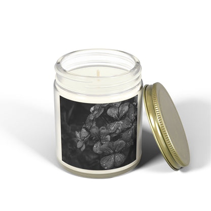 Geranium After a Light Rain Jar Candle – Botanical Photo Candle for Garden-Inspired Home Decor