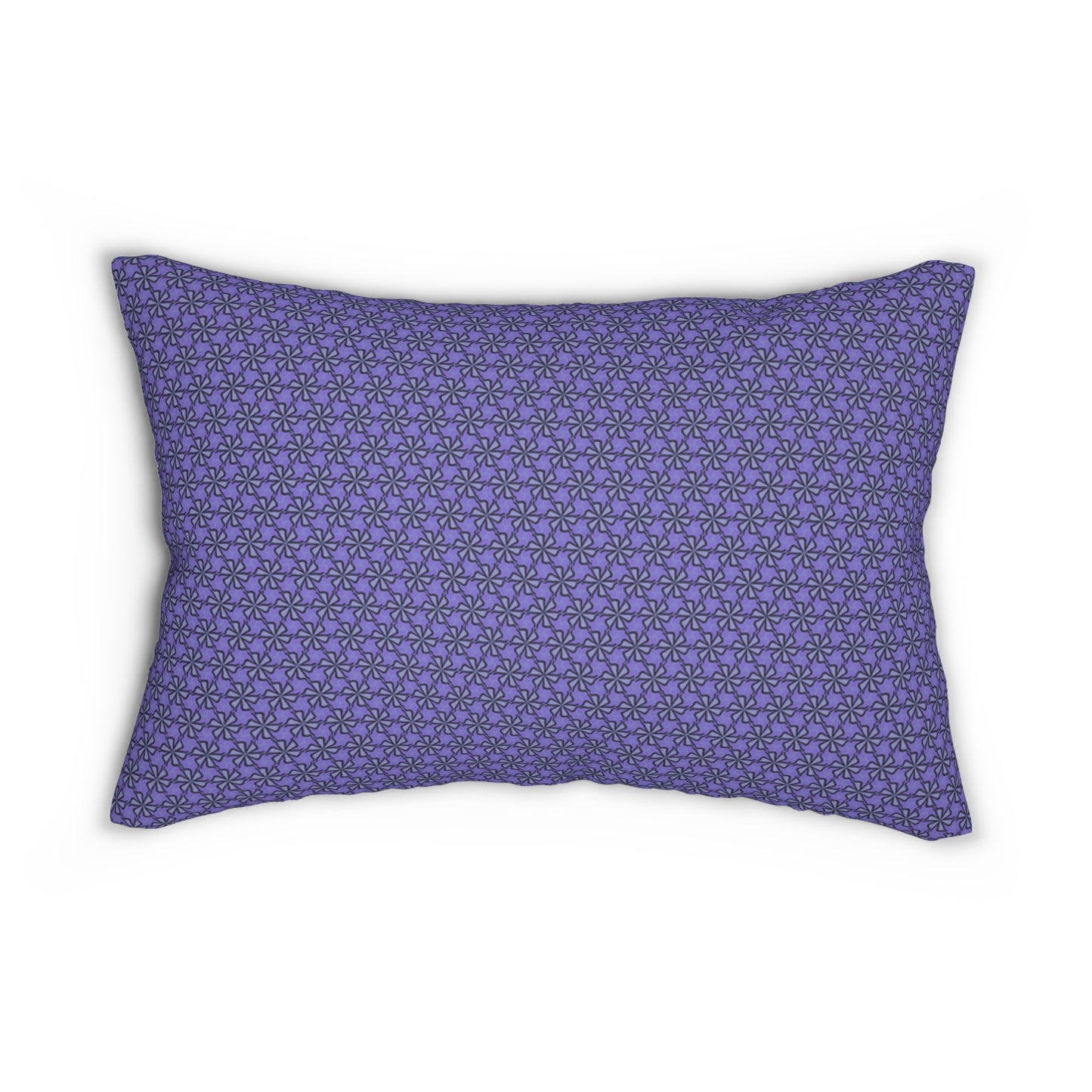 Purple Daisy Floral Lumbar Pillow – Small Floral Print Cushion for Boho, Feminine, or Modern Botanical Home Decor