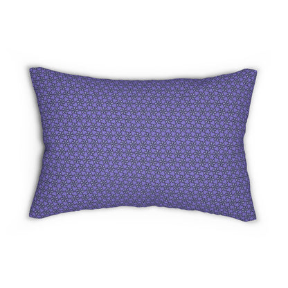 Purple Daisy Floral Lumbar Pillow – Small Floral Print Cushion for Boho, Feminine, or Modern Botanical Home Decor