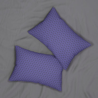 Purple Daisy Floral Lumbar Pillow – Small Floral Print Cushion for Boho, Feminine, or Modern Botanical Home Decor