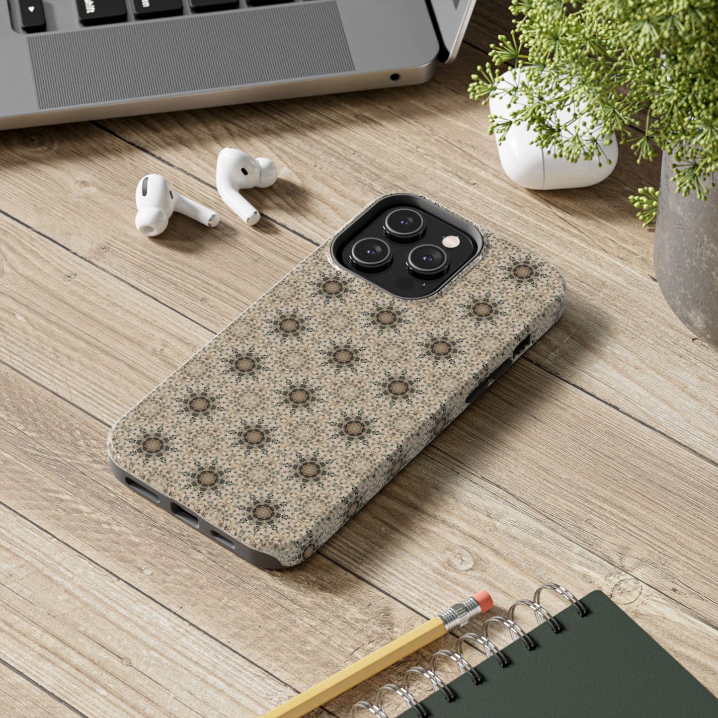Desert Suns Phone Case – Boho Neutral Sun Pattern, Beige Aesthetic Protective Case for iPhone & Android