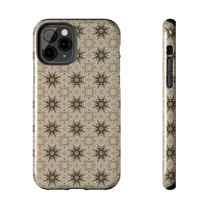 Desert Suns Phone Case – Boho Neutral Sun Pattern, Beige Aesthetic Protective Case for iPhone & Android