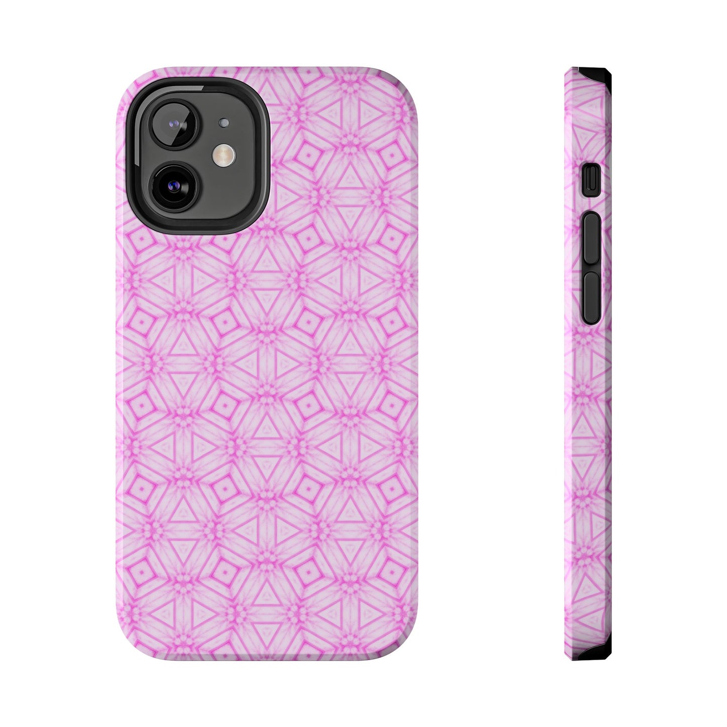 Cherry Blossom Patchwork Tough Case – Sakura Floral Pink Spring Floral Pattern Phone Case for Samsung Galaxy and iPhone