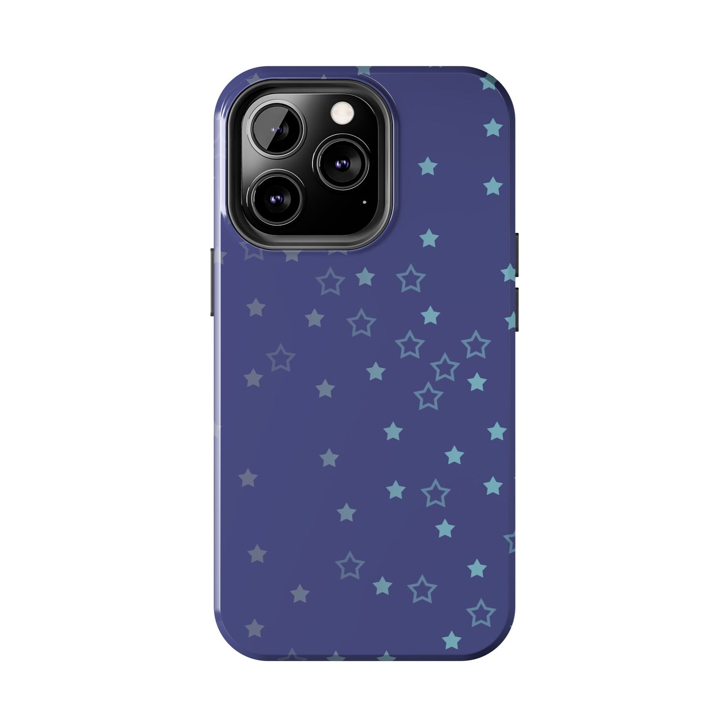 Blue Starfall Tough Phone Case – Celestial Blue Star Cover, Galaxy-Inspired Night Sky iPhone Accessory
