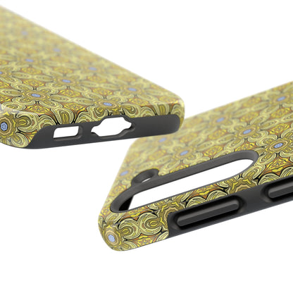 Retro Yellow Flowers Pattern Phone Case – Vibrant Geometric Floral Design for iPhone & Samsung
