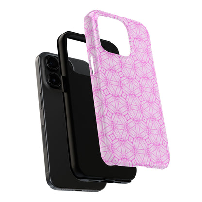 Cherry Blossom Patchwork Tough Case – Sakura Floral Pink Spring Floral Pattern Phone Case for Samsung Galaxy and iPhone
