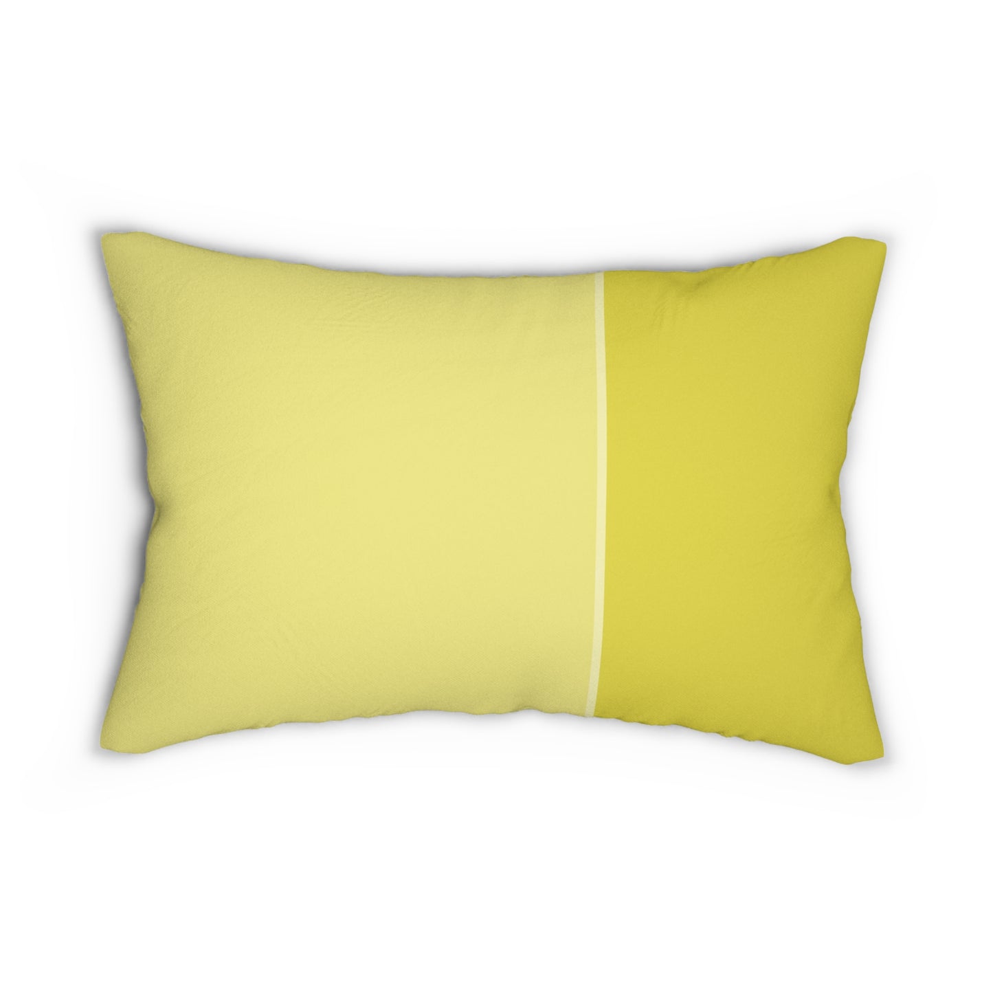 Minimalist Yellow Lines Lumbar Pillow – Two-Tone Accent Cushion for Modern or Scandinavian Home Decor