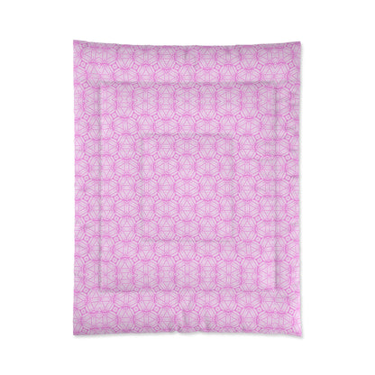 Cherry Blossom Patchwork Comforter - Queen Sakura Floral Bedding, Japanese Cherry Blossom Design