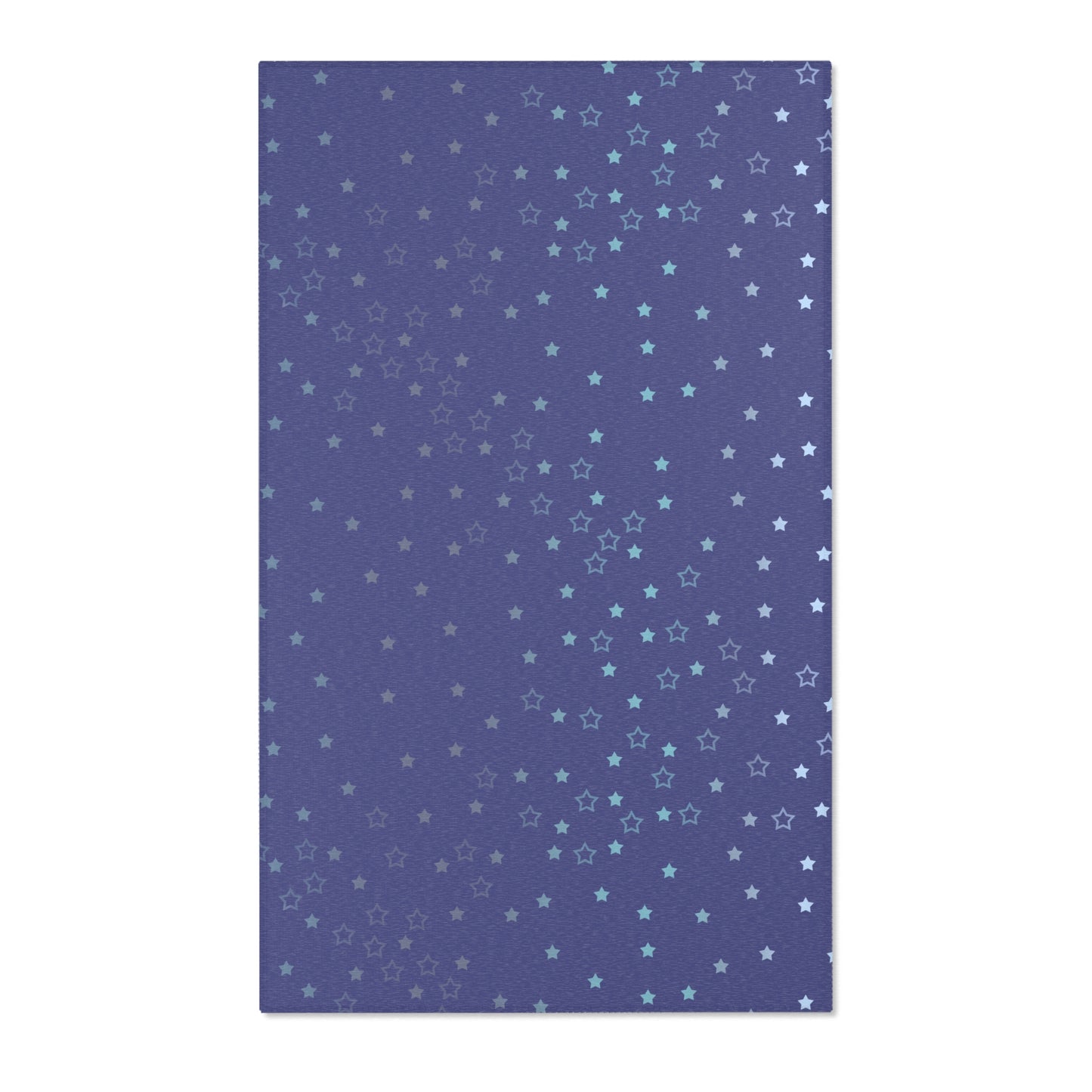 Blue Starfall Area Rug – Blue Star Floor Decor, Celestial Night Sky Carpet, Galaxy-Inspired Living Room Rug