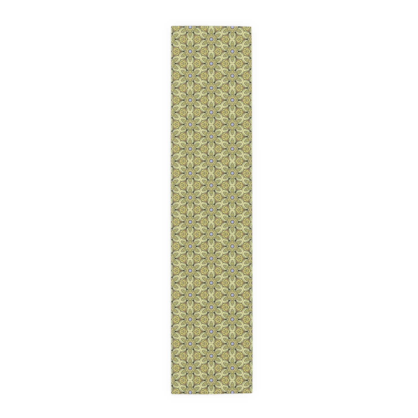 Retro Yellow Flowers Table Runner – Geometric Floral Dining Room & Kitchen Decor