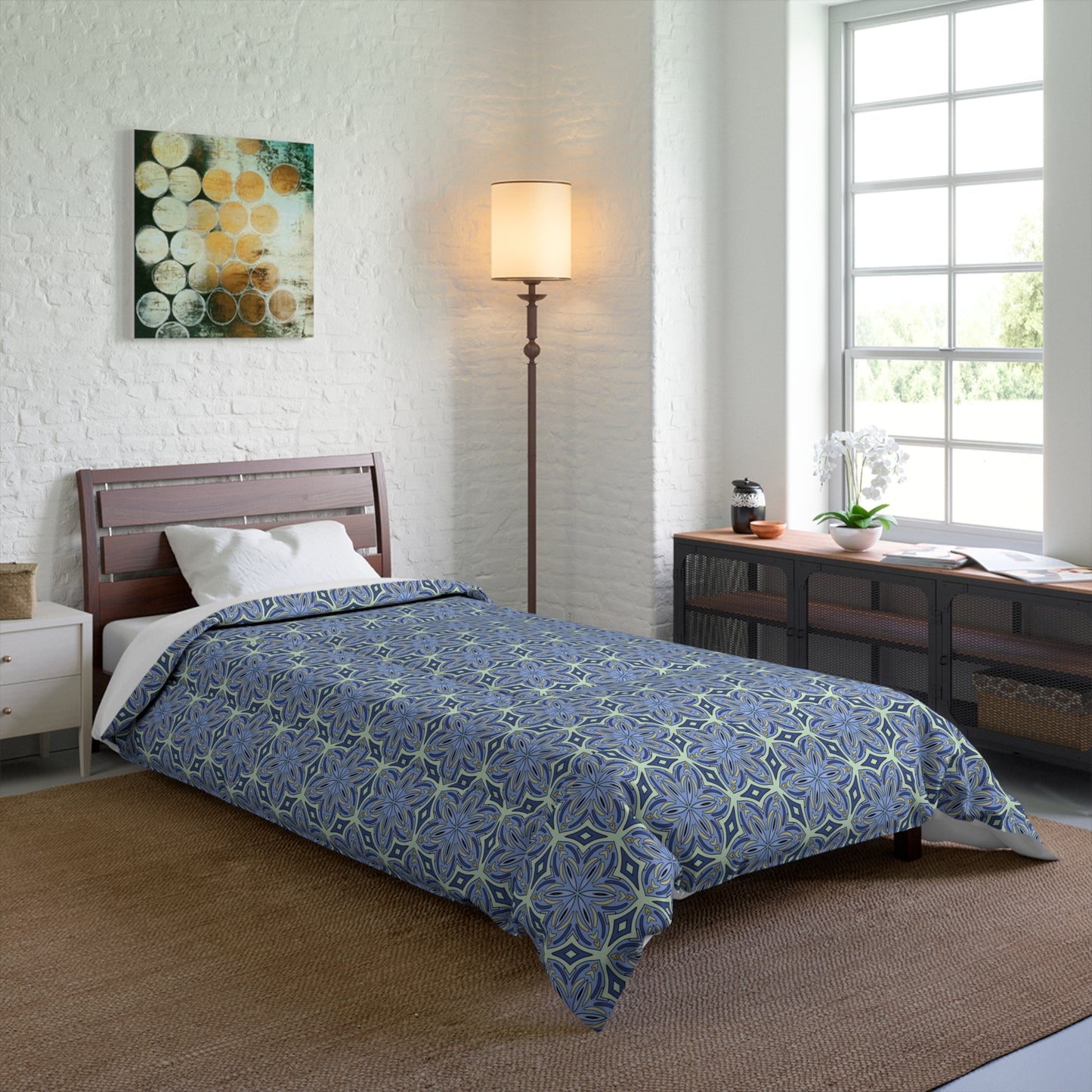 vintage floral pattern comforter for bedroom